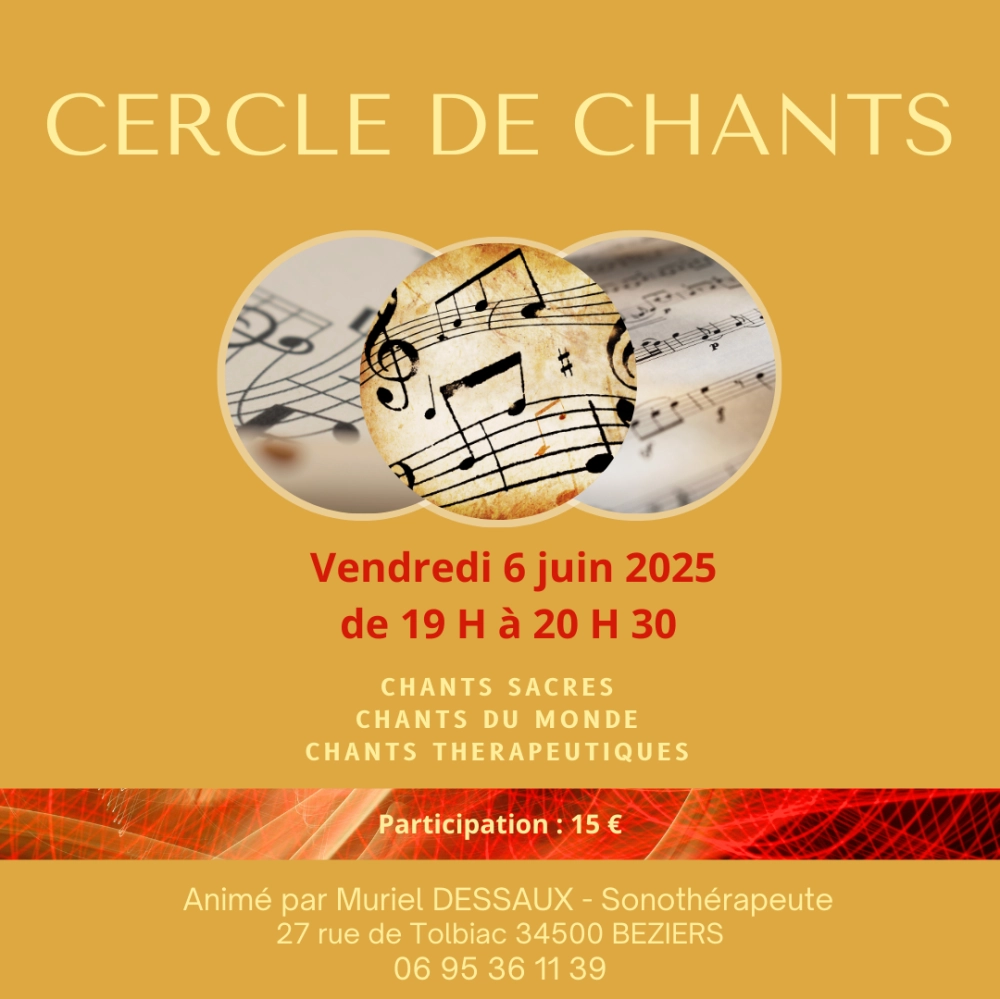 Cercle de Chant le 6 juin 2025 à 19 H